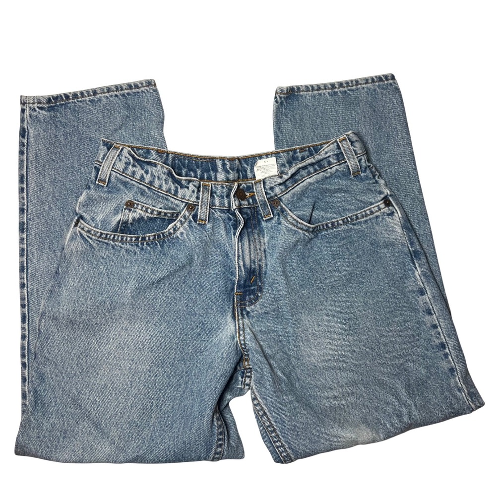 Vintage Levi's 550 Husky Orange Tab‎ Denim Jeans 28x25 Paper Tag